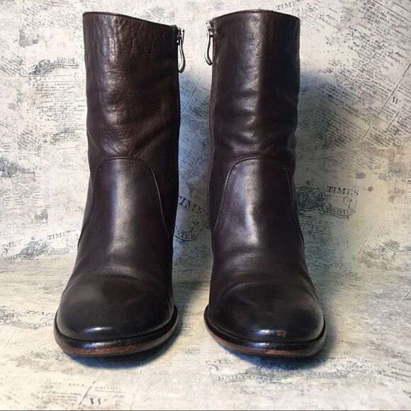 Alberto Fermani very soft brown leather boots - Picture 3 of 14